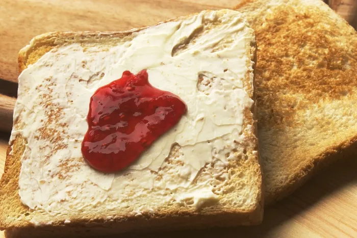 Framed Print : Print of Toast with Jam Framed Print : Print of Toast with Jam