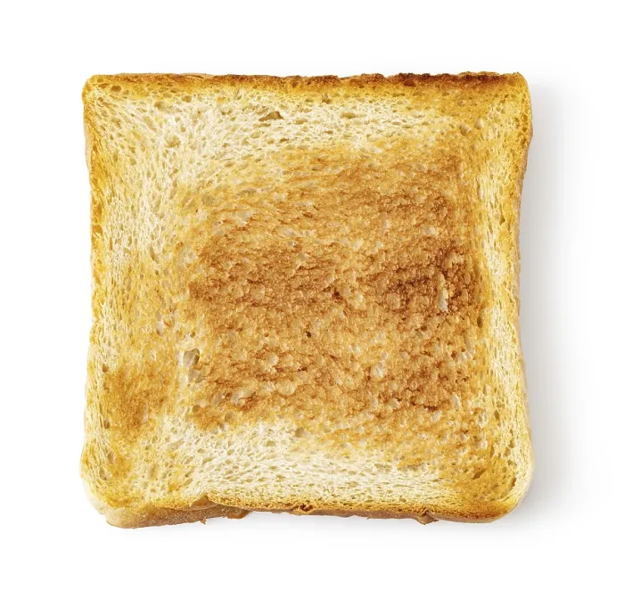 Framed Print : Toast Slice Print Isolated on White Framed Print : Toast Slice Print Isolated on White