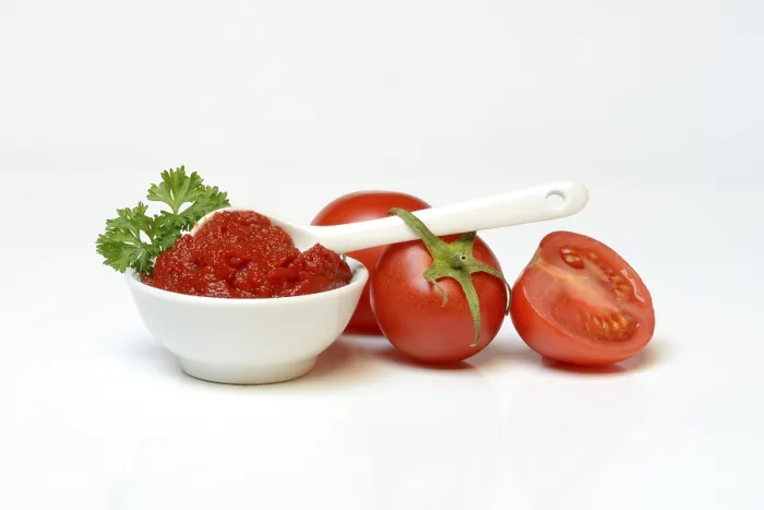 Framed Print : Tomato Paste Print in Bowl with Spoon Framed Print : Tomato Paste Print in Bowl with Spoon