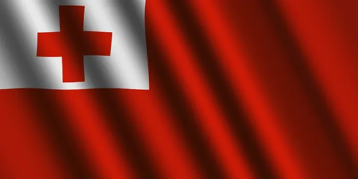 Framed Print : The Tonga Flag Flying in the Wind Print Framed Print : The Tonga Flag Flying in the Wind Print