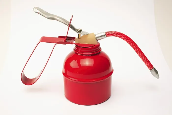 Framed Print : Tool Red Oil Can Print Framed Print : Tool Red Oil Can Print