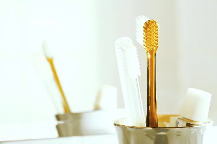 Framed Print : Toothbrushes and Toothpaste Print in Bathroom Setting Framed Print : Toothbrushes and Toothpaste Print in Bathroom Setting