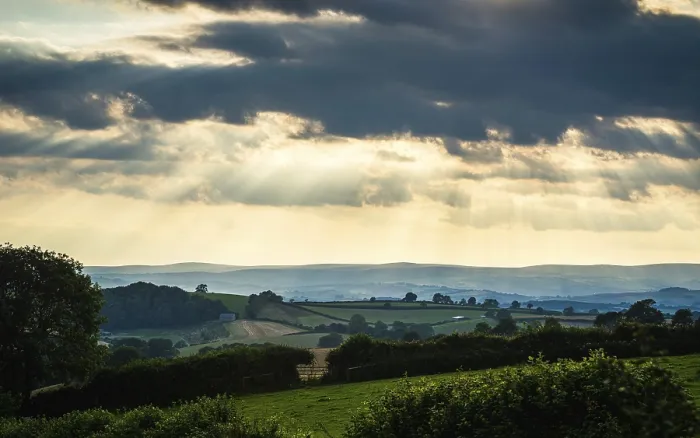 Framed Print : Torquay Fields Print: Setting Sun, Devon, England Framed Print : Torquay Fields Print: Setting Sun, Devon, England