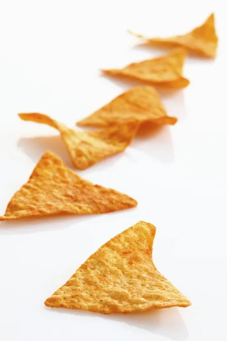 Framed Print : Tortilla Chips in a Row Print Framed Print : Tortilla Chips in a Row Print