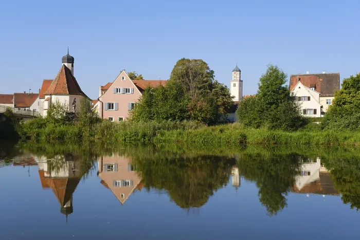 Framed Print : Oettingen Town View Print, Wornitz River Reflection Framed Print : Oettingen Town View Print, Wornitz River Reflection