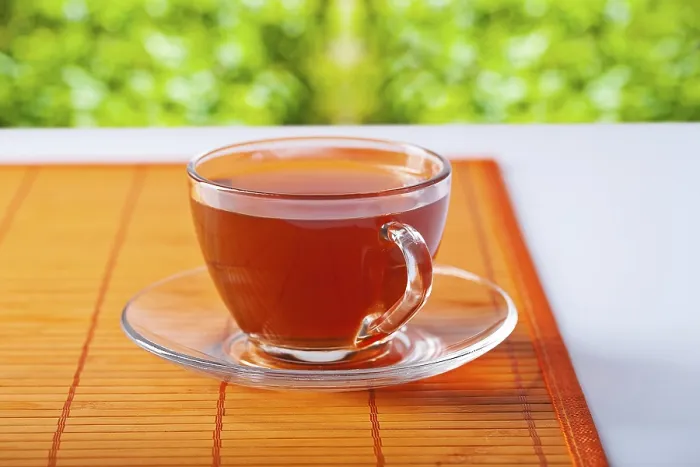 Framed Print : Transparent Cup with Tea Print Framed Print : Transparent Cup with Tea Print