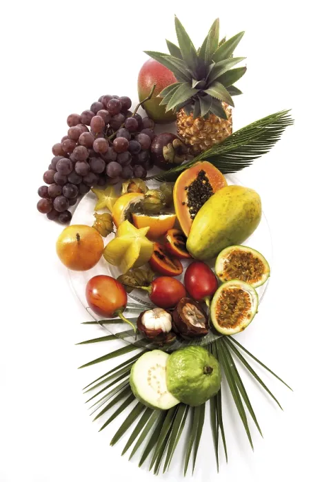 Framed Print : Tropical Fruit Print Framed Print : Tropical Fruit Print