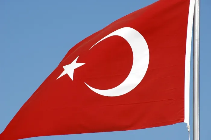 Framed Print : Turkey Flag Print - Red Crescent on White