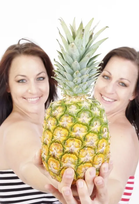Framed Print : Twins with Pineapple Print