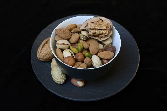 Framed Print : Germany Various Nuts on Plates Print Framed Print : Germany Various Nuts on Plates Print