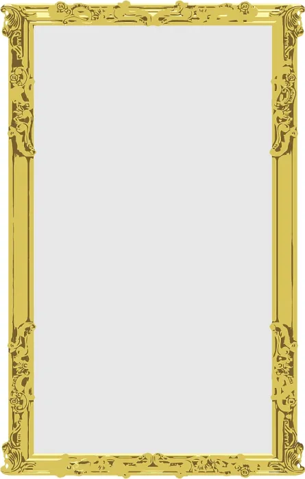 Framed Print : Vector Gold Frame Print