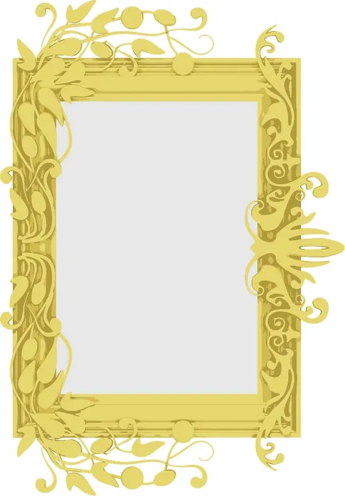 Framed Print : Vector Gold Frame Print