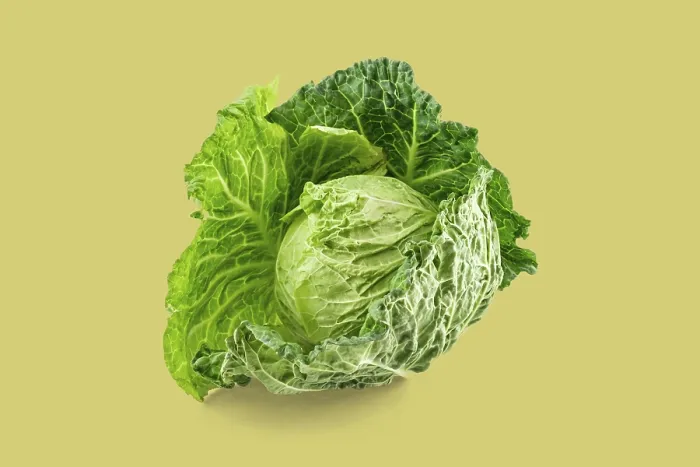 Framed Print : Vibrant Green Cabbage Print with Textured Leaves Framed Print : Vibrant Green Cabbage Print with Textured Leaves