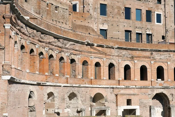 Framed Print : View of ancient facade of Trajan's form, Rome Print Framed Print : View of ancient facade of Trajan's form, Rome Print