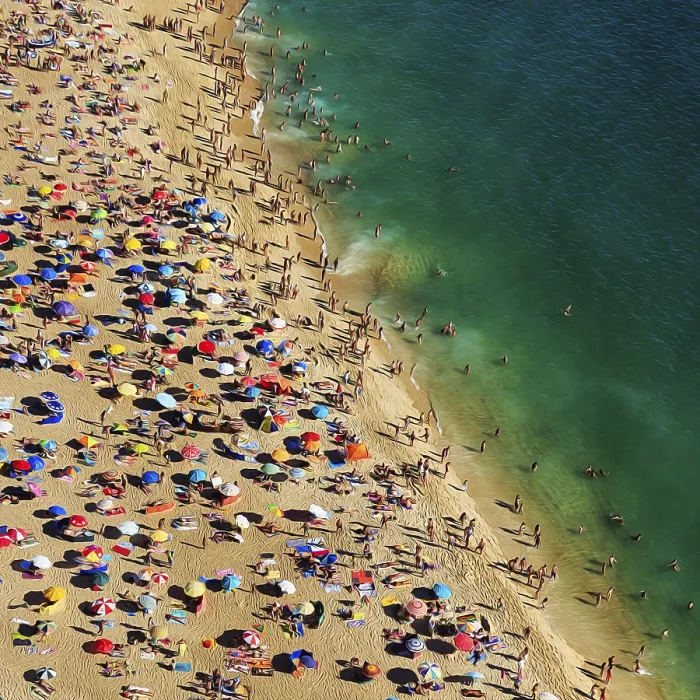 Framed Print : View from Above, Nazare Beach Print Framed Print : View from Above, Nazare Beach Print