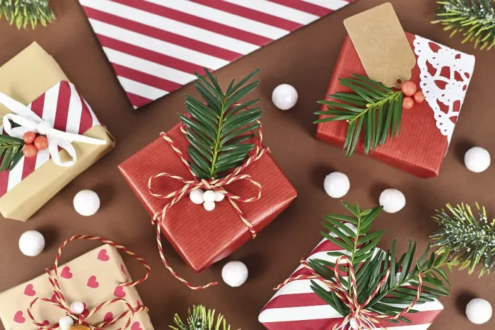 Framed Print : Decorated Christmas Gift Boxes Print Framed Print : Decorated Christmas Gift Boxes Print