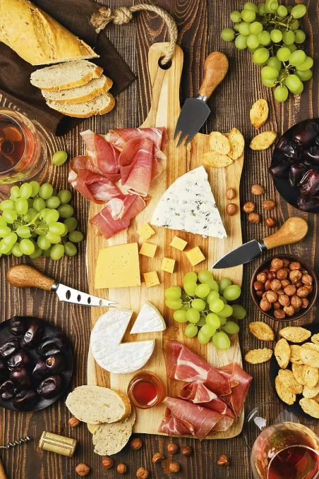 Framed Print : Gourmet Cheese Plate Print
