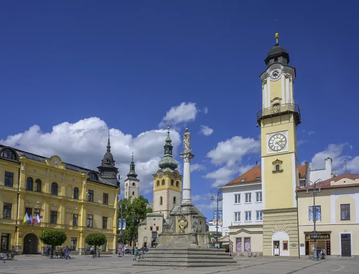 Framed Print : View to the Clock Tower Print, Banska Bystrica Main Square Framed Print : View to the Clock Tower Print, Banska Bystrica Main Square
