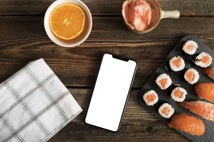 Framed Print : Top View Print of Sushi Framed Print : Top View Print of Sushi