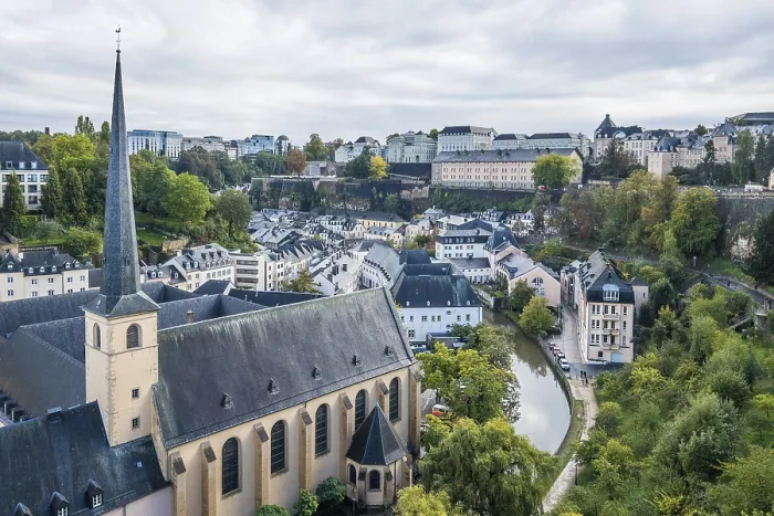 Framed Print : View from the Corniche Promenade Print, Luxembourg City Framed Print : View from the Corniche Promenade Print, Luxembourg City