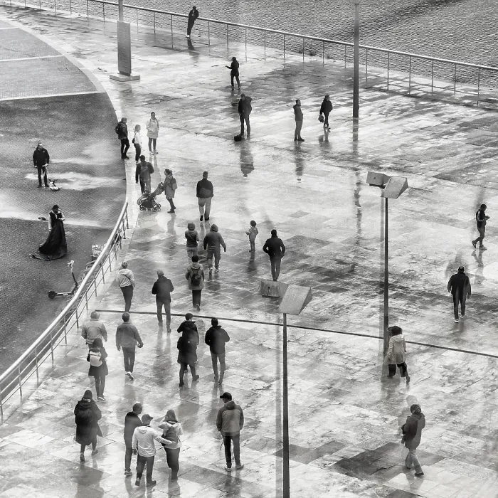 Framed Print : Crowd Scene Print with Window Reflection Framed Print : Crowd Scene Print with Window Reflection