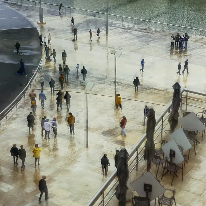 Framed Print : Crowd Scene Print with Window Reflection Framed Print : Crowd Scene Print with Window Reflection