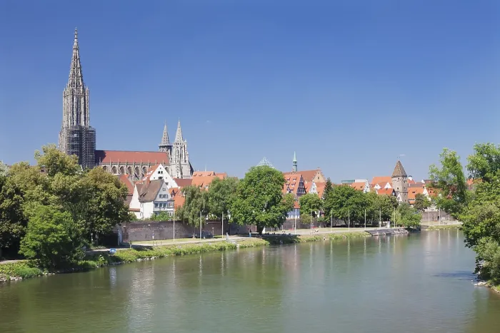 Framed Print : View over the Danube to the Munster Print, Ulm, Germany Framed Print : View over the Danube to the Munster Print, Ulm, Germany