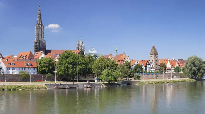 Framed Print : View over the Danube to the Münster Print, Ulm, Germany Framed Print : View over the Danube to the Münster Print, Ulm, Germany
