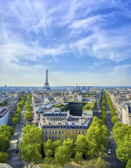 Framed Print : Eiffel Tower and Paris Print from Arc de Triomphe