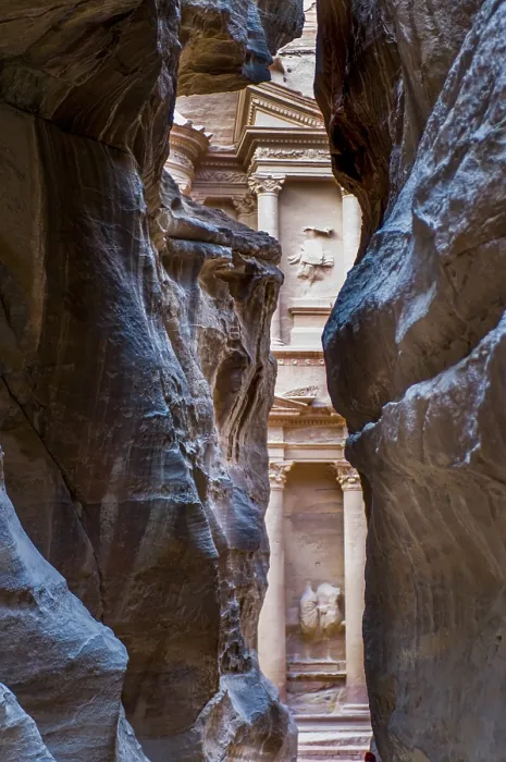 Framed Print : View through the gorge to the Treasury, Petra, Jordan Print Framed Print : View through the gorge to the Treasury, Petra, Jordan Print