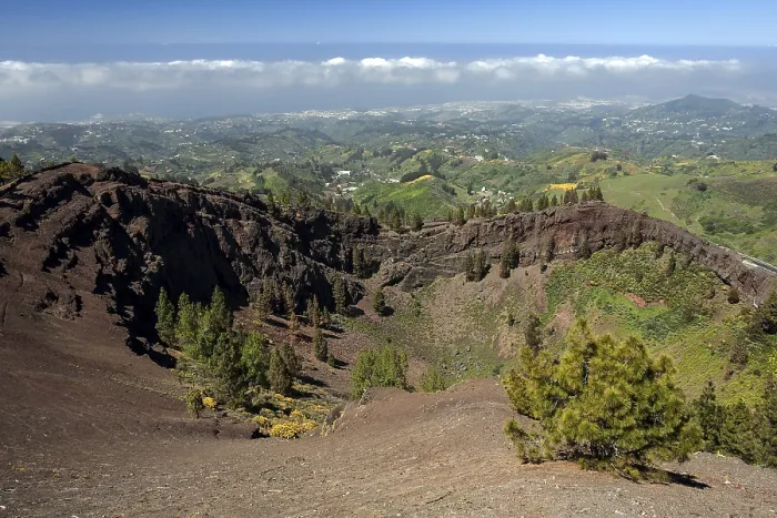 Framed Print : View of the Lava Fields Print, Gran Canaria, Canary Islands