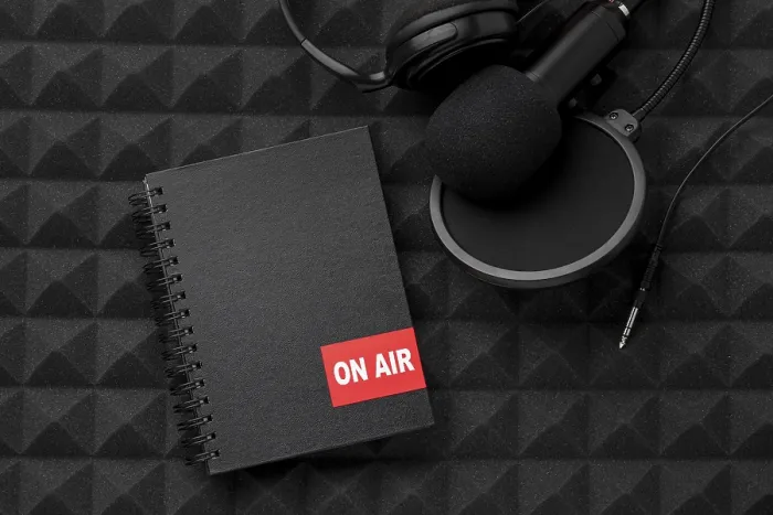 Framed Print : Top View Mic Air Notebook Print Framed Print : Top View Mic Air Notebook Print