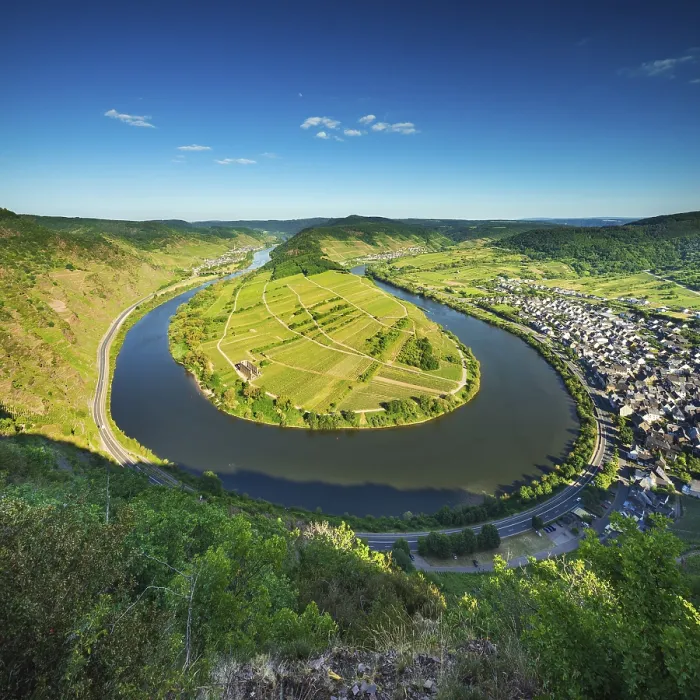 Framed Print : View of the Moselle Loop, Bremm Print Framed Print : View of the Moselle Loop, Bremm Print