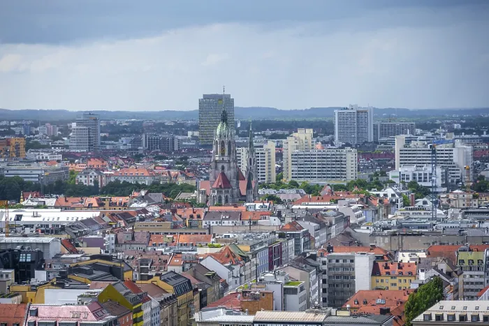 Framed Print : View over Munich Print