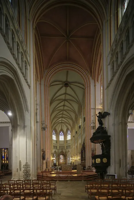 Framed Print : View from the Nave to the Choir, Saint-Corentin Cathedral Print