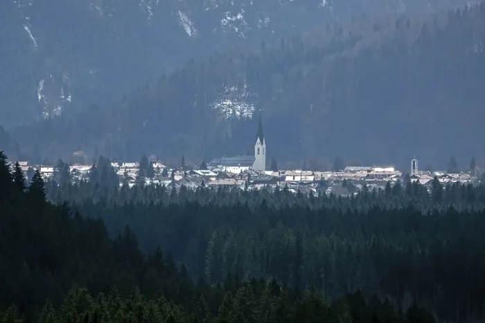 Framed Print : View of Oberstdorf, Bavaria Print Framed Print : View of Oberstdorf, Bavaria Print