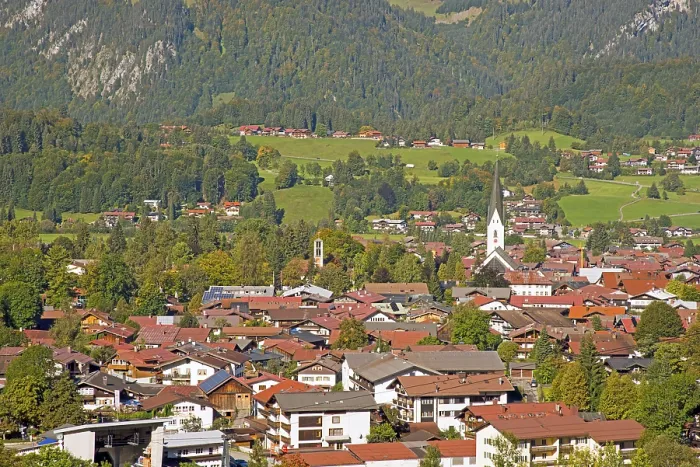 Framed Print : View of Oberstdorf, Upper Allgaeu Print, Bavaria, Germany Framed Print : View of Oberstdorf, Upper Allgaeu Print, Bavaria, Germany