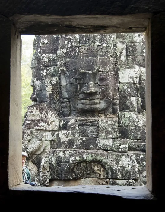 Framed Print : Bayon Temple Print: A View Through an Opening Framed Print : Bayon Temple Print: A View Through an Opening