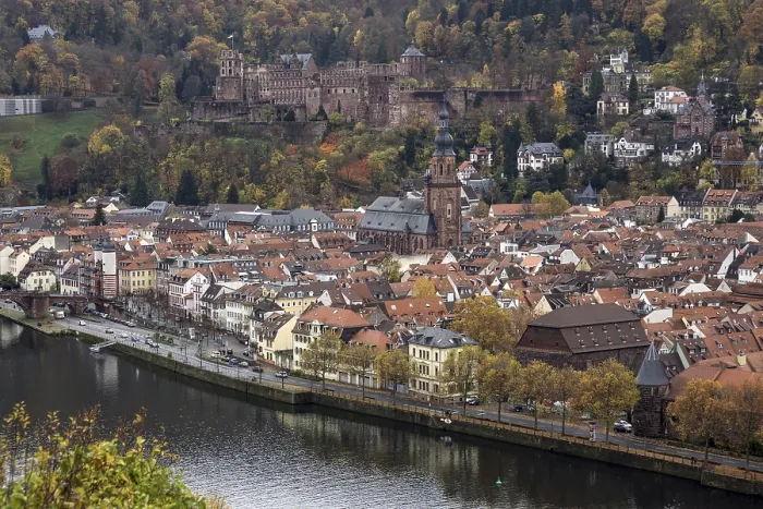 Framed Print : Heidelberg Castle and Neckar River Print, Germany Framed Print : Heidelberg Castle and Neckar River Print, Germany