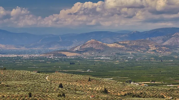 Framed Print : View of the Plain, Mycenae Print