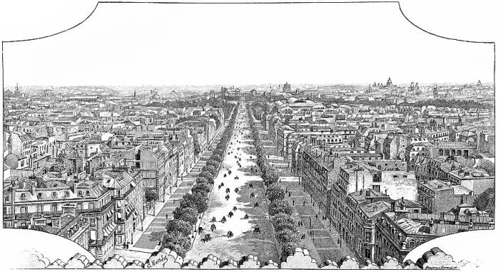 Framed Print : Arc de Triomphe Platform View Print, Paris 1890 Framed Print : Arc de Triomphe Platform View Print, Paris 1890
