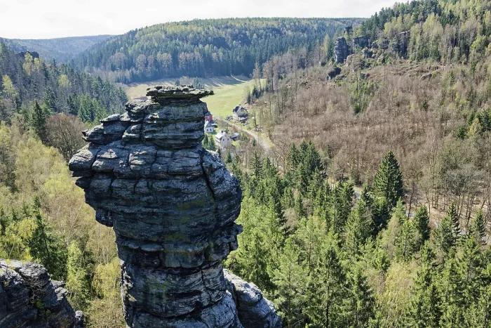 Framed Print : View from the Pulpit Print, Elbe Sandstone Mountains, Saxony Framed Print : View from the Pulpit Print, Elbe Sandstone Mountains, Saxony
