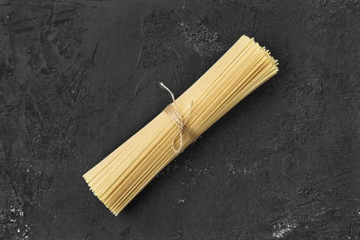 Framed Print : Raw Spaghetti Print on Black Background Framed Print : Raw Spaghetti Print on Black Background