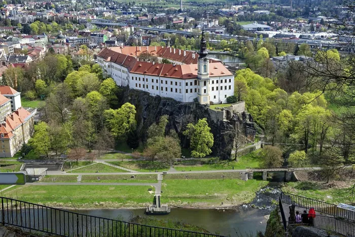 Framed Print : View from the Shepherd's Wall to Decin Castle Print Framed Print : View from the Shepherd's Wall to Decin Castle Print