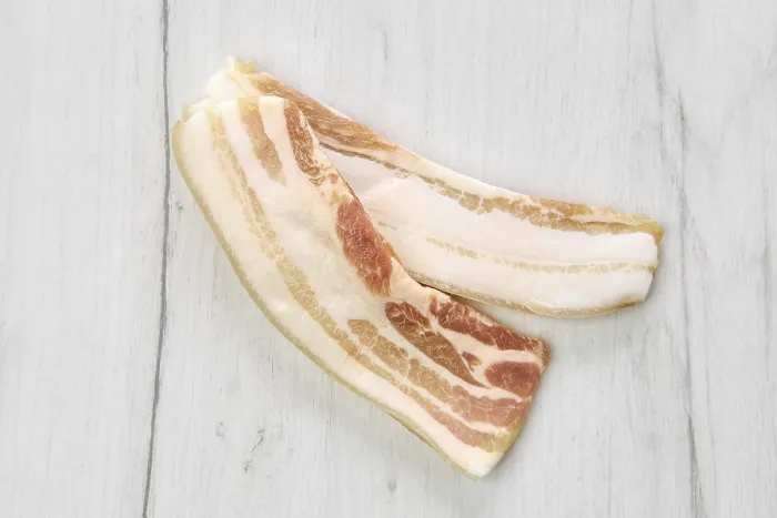 Framed Print : Top View of Two Slices of Bacon Print Framed Print : Top View of Two Slices of Bacon Print