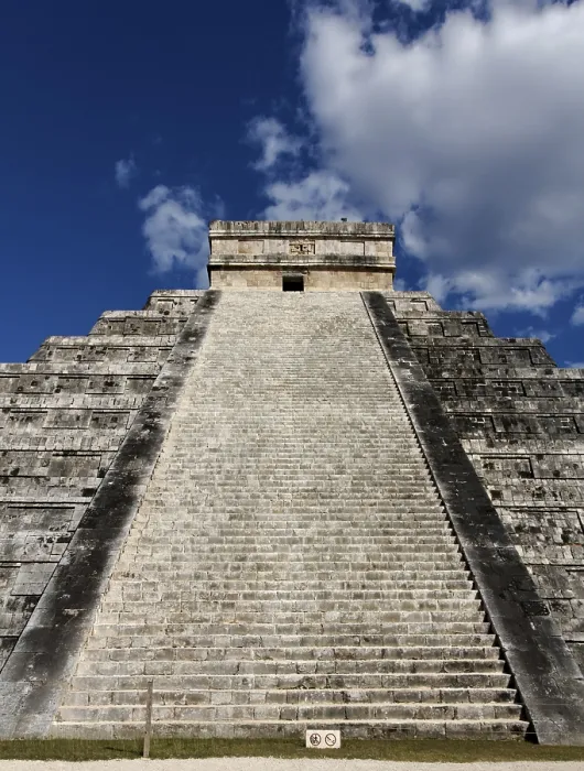 Framed Print : Chichen Itza Pyramid Print: Kukulkan Stairway View