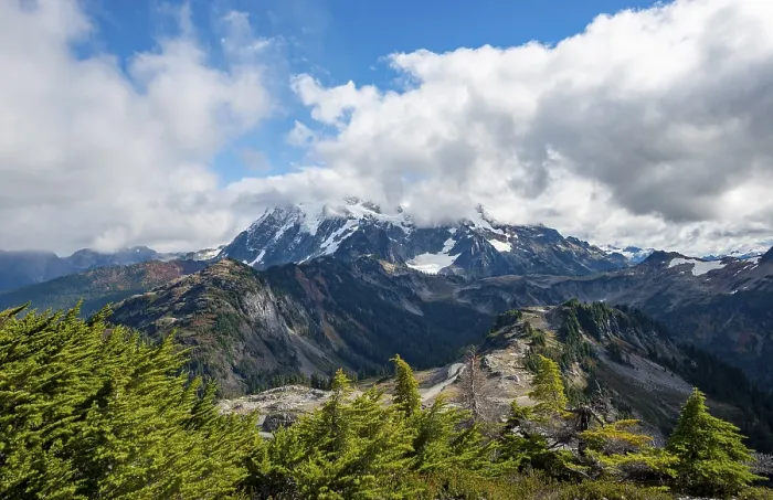 Framed Print : View from Table Mountain Print, Mt. Shuksan, Washington