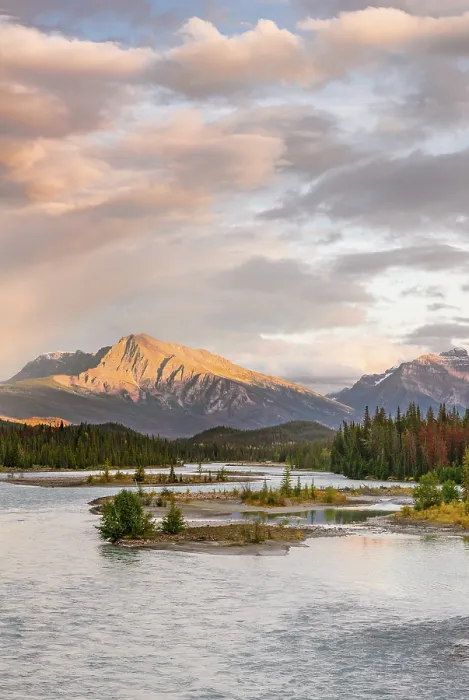 Framed Print : View to a Valley with River, Icefields Parkway Print Framed Print : View to a Valley with River, Icefields Parkway Print