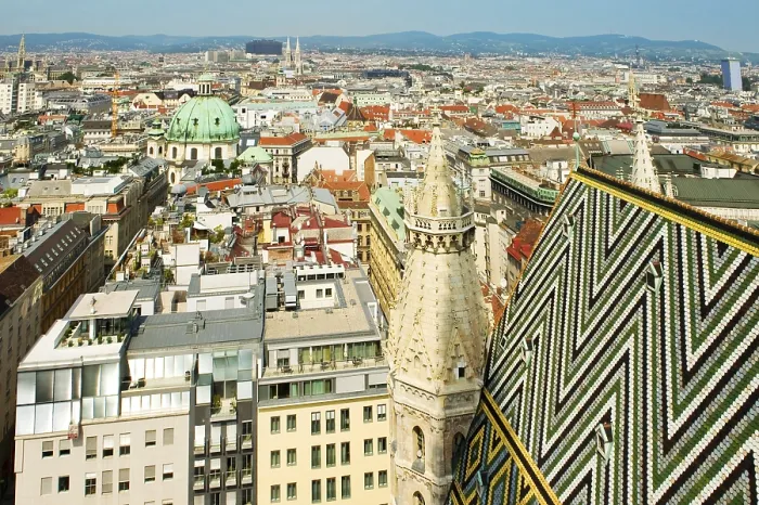 Framed Print : View of the Vienna rooftops from Stephansdom Print Framed Print : View of the Vienna rooftops from Stephansdom Print