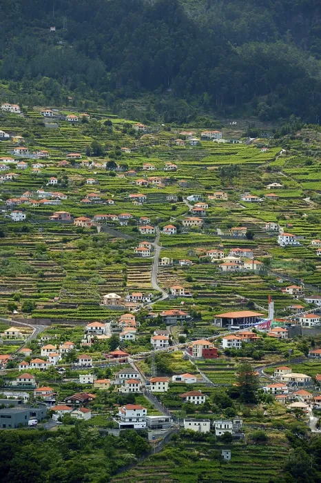Framed Print : View Village on Sloping Ground, Corrida das Feiteiras Print Framed Print : View Village on Sloping Ground, Corrida das Feiteiras Print